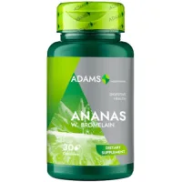 Ananas con Bromelina, 30 capsule, Adams Supplements