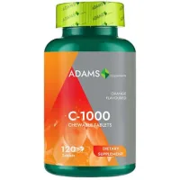 Vitamina C-1000, 120 compresse masticabili, Adams Supplements