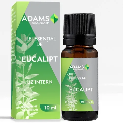 Етерично масло от евкалипт, за вътрешна употреба, 10ml, Adams Supplements