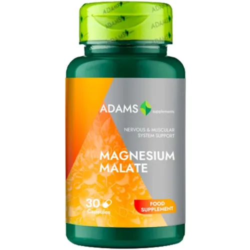 Магнезий Малат, 30 капсули, Adams Supplements