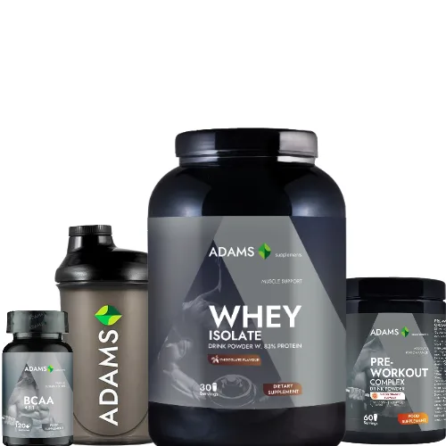 Pacchetto Isolato cioccolato + BCAA + Pre-allenamento + Shaker