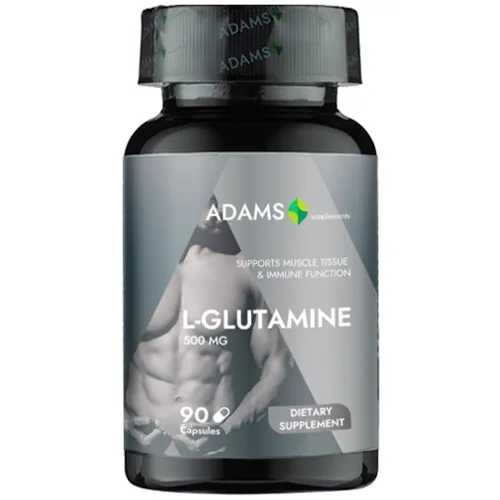 L-Glutamin 500 mg, 90 Kapseln, Adams Supplements