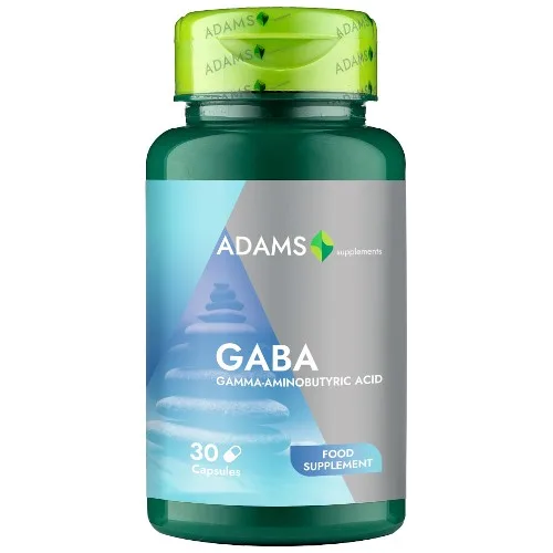 GABA (Ácido Gamma-Aminobutírico), 30 cápsulas, Adams Supplements