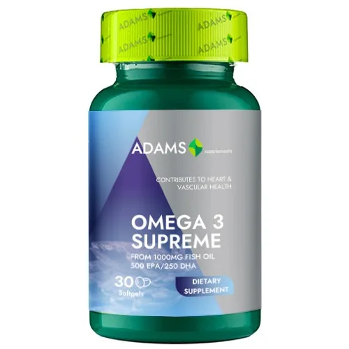 Omega 3 Supreme (50% EPA/25% DHA), 30 capsule, Adams Supplements