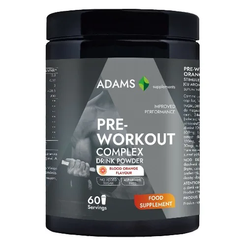 PreWorkout Complex (naranja roja), 360g, Adams Supplements