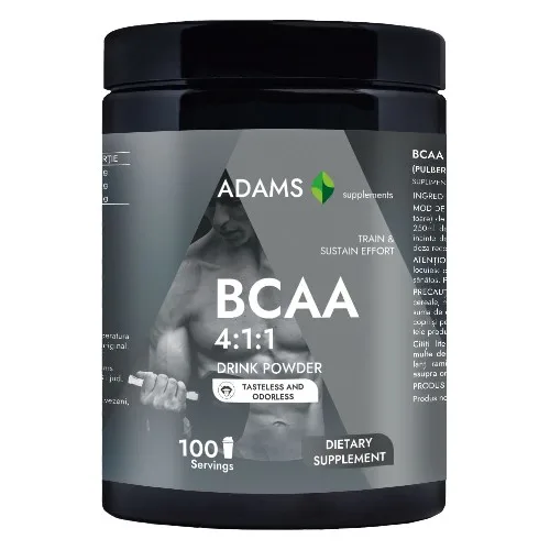 BCAA 4:1:1 (без аромат), 400g, Adams Supplements