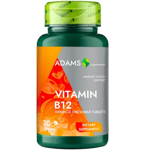 Vitamina B12 1000mcg 30 compresse, Adams Supplements