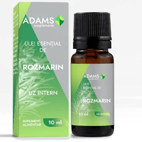 Етерично масло от розмарин, за вътрешна употреба, 10ml, Adams Supplements