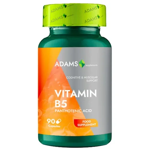 Витамин B5 Пантотенова киселина, 90 капс, Adams Supplements