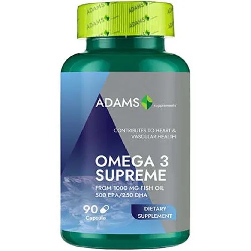 Омега 3 Supreme (50% EPA, 25% DHA), 90 капсули, Adams Supplements
