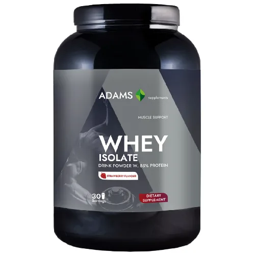 Izolat białka serwatkowego (truskawkowy), 908g, Adams Supplements