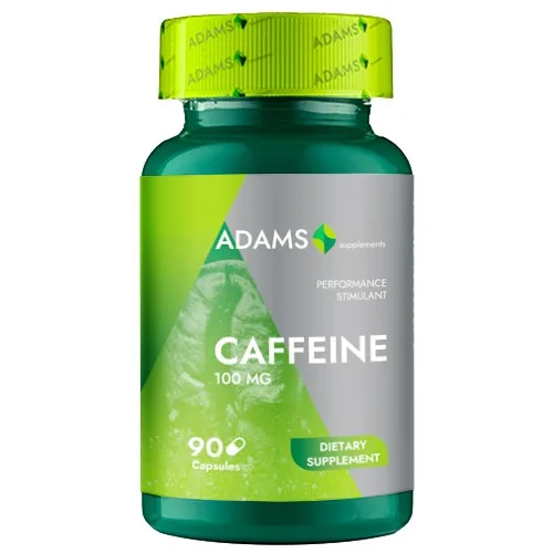 Cafeína 100mg, 90 cápsulas, Adams Supplements