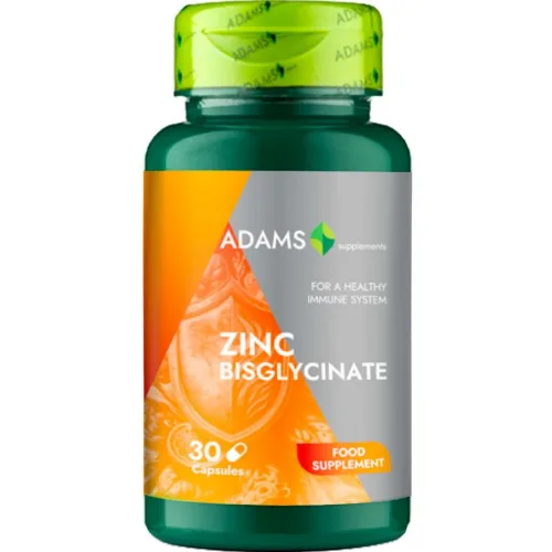 Διγλυκινικό Ψευδάργυρο, 30κάψ, Adams Supplements