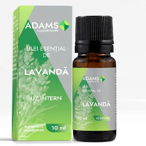 Ulei esential de Lavanda 10ml uz intern, Adams Supplements