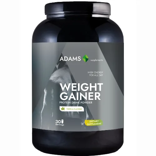 Weight Gainer (βανίλια), 1,5 kg, Adams Supplements