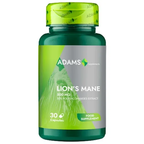 Lion's Mane 500 mg 30 капс., Adams Supplements