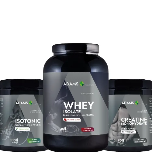 Пакет Изолат Ягоди, Креатин, Изотоник - Adams Supplements