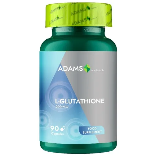 L-Glutatión 200 mg, 90 cáps., Adams Supplements