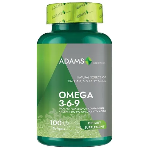 Omega 369 (Flaxseed Oil), 100 капс., Adams Supplements