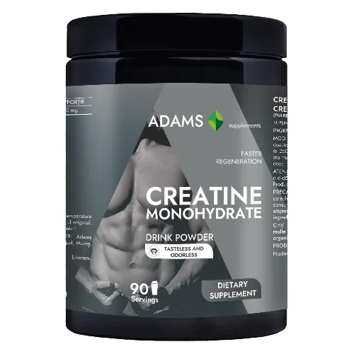 Creatina monohidratada (sin sabor), 400 g, Adams Supplements