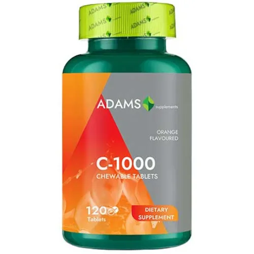 Vitamina C-1000, 120 compresse masticabili, Adams Supplements