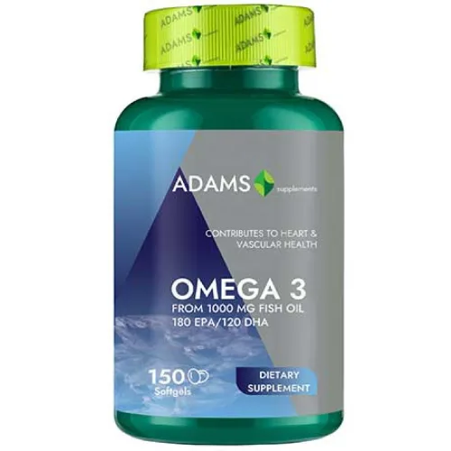 Omega 3 1000mg, 150 capsule, Adams Supplements