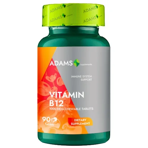 Витамин B12 1000mcg 90таб, Adams Supplements